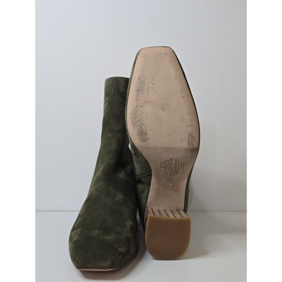 Charlotte Stone Olive Ankle Boots - Picture 9 of 13